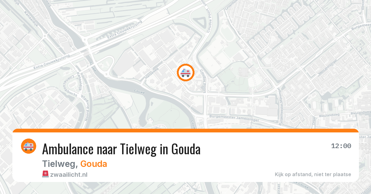 Ambulance naar Tielweg in Gouda — 10 aug 2026
