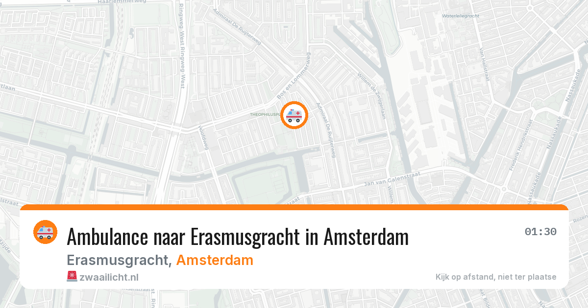 Ambulance naar Erasmusgracht in Amsterdam — 21 mrt 2026