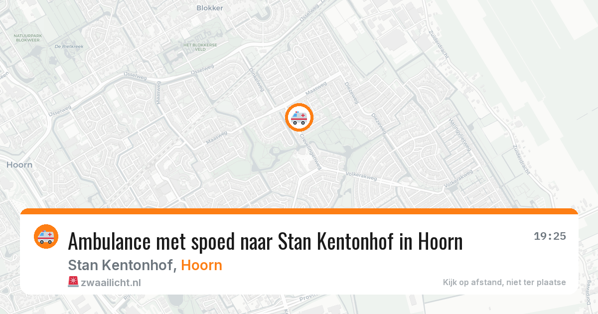 Ambulance met spoed naar Stan Kentonhof in Hoorn — 11 jun 2026