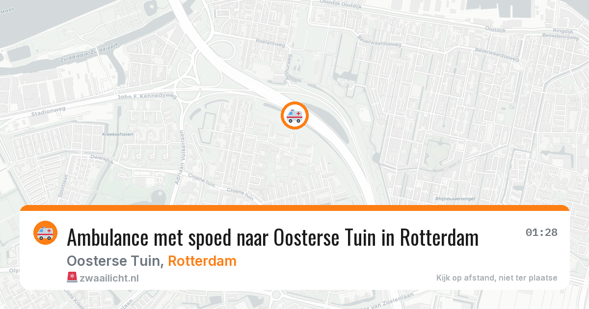 Ambulance met spoed naar Oosterse Tuin in Rotterdam — 25 mrt 2026