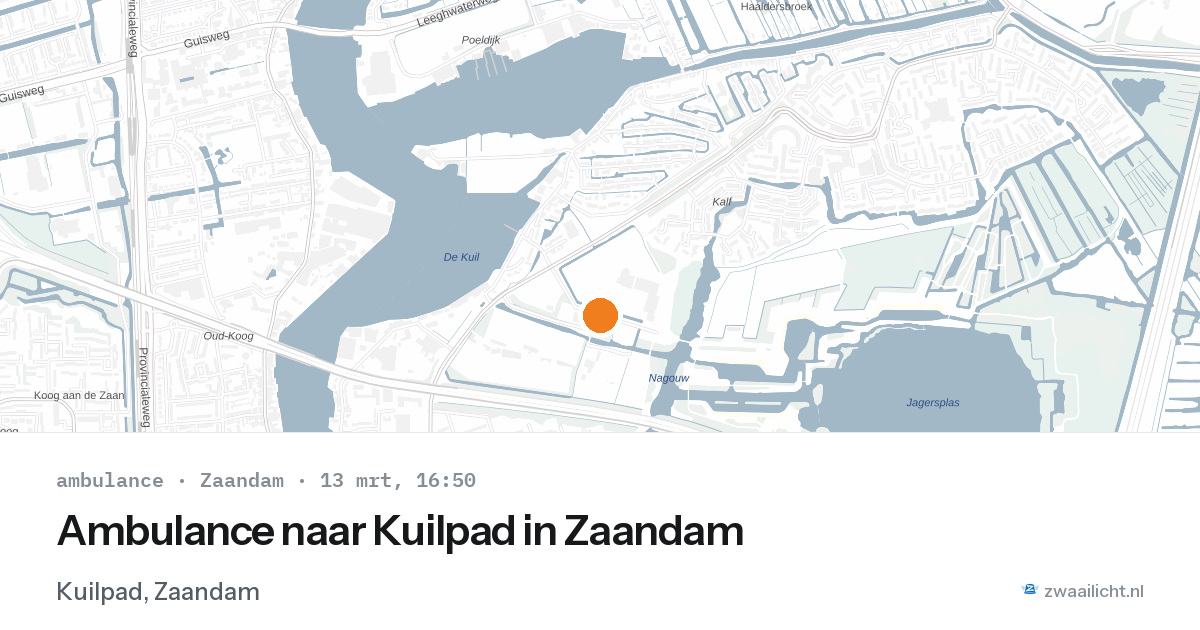 Ambulance naar Kuilpad in Zaandam — 13 mrt 2026