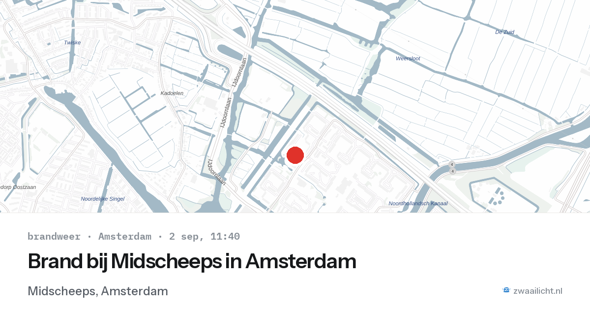 Brand bij Midscheeps in Amsterdam — 2 sep 2026