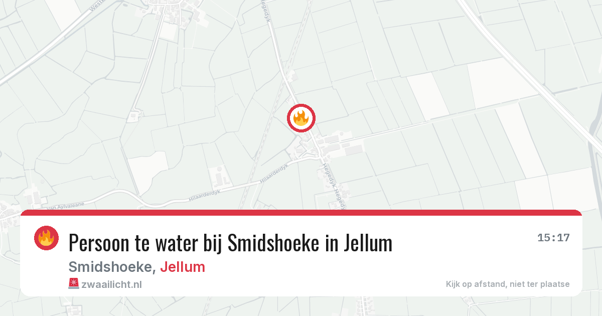 Persoon te water bij Smidshoeke in Jellum — 28 jun 2026