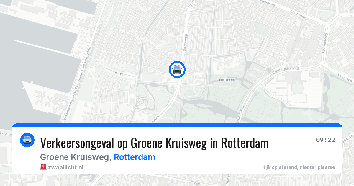 Verkeersongeval op Groene Kruisweg in Rotterdam — 20 mrt 2026