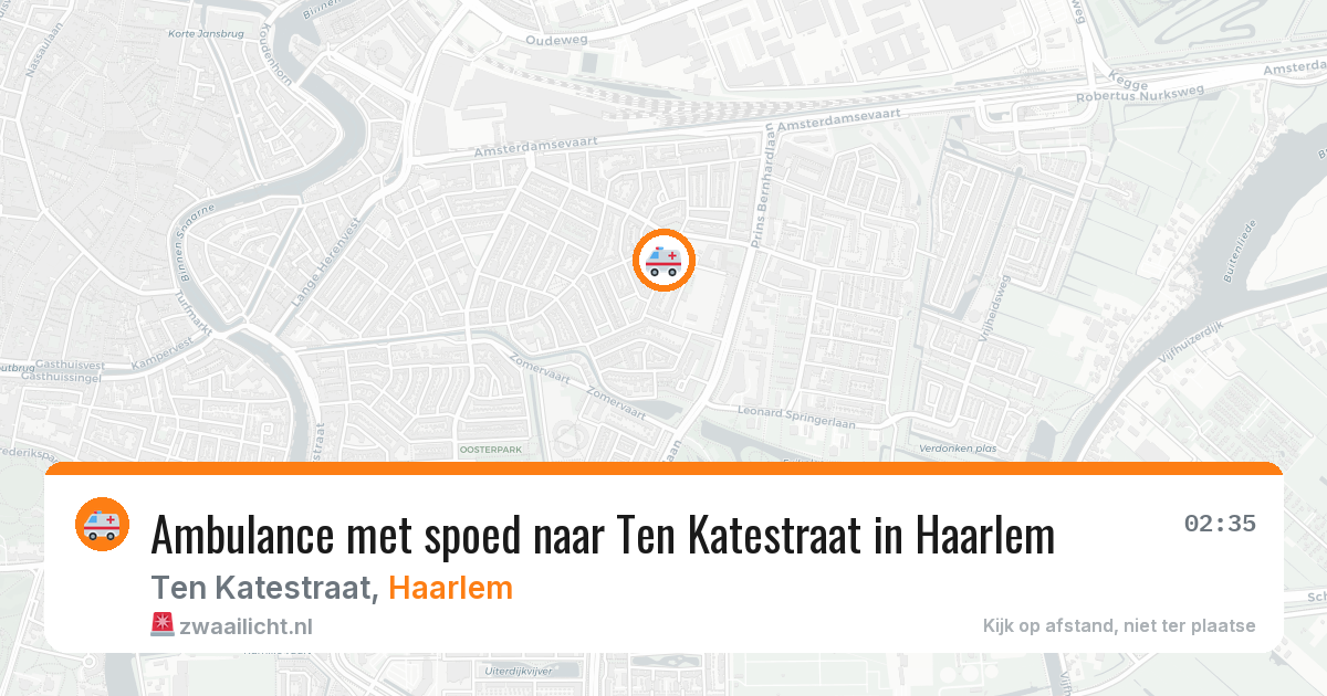 Ambulance met spoed naar Ten Katestraat in Haarlem — 26 mrt 2026