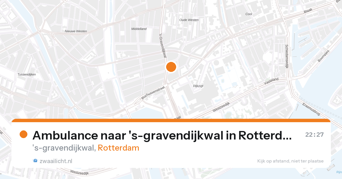 Ambulance naar 's-gravendijkwal in Rotterdam — 27 aug 2026