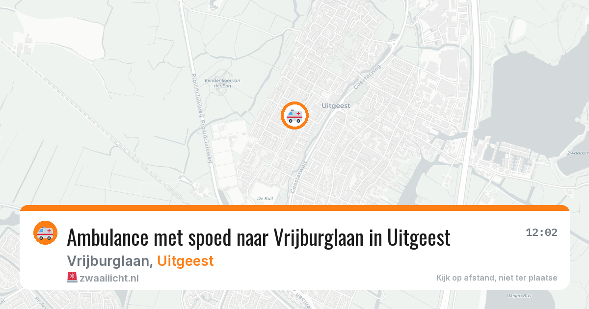 Ambulance met spoed naar Vrijburglaan in Uitgeest — 29 jan 2026