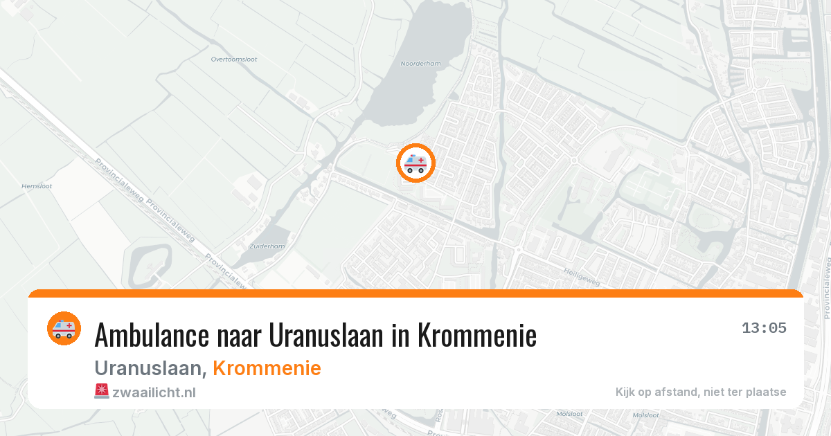 Ambulance naar Uranuslaan in Krommenie — 14 mei 2026