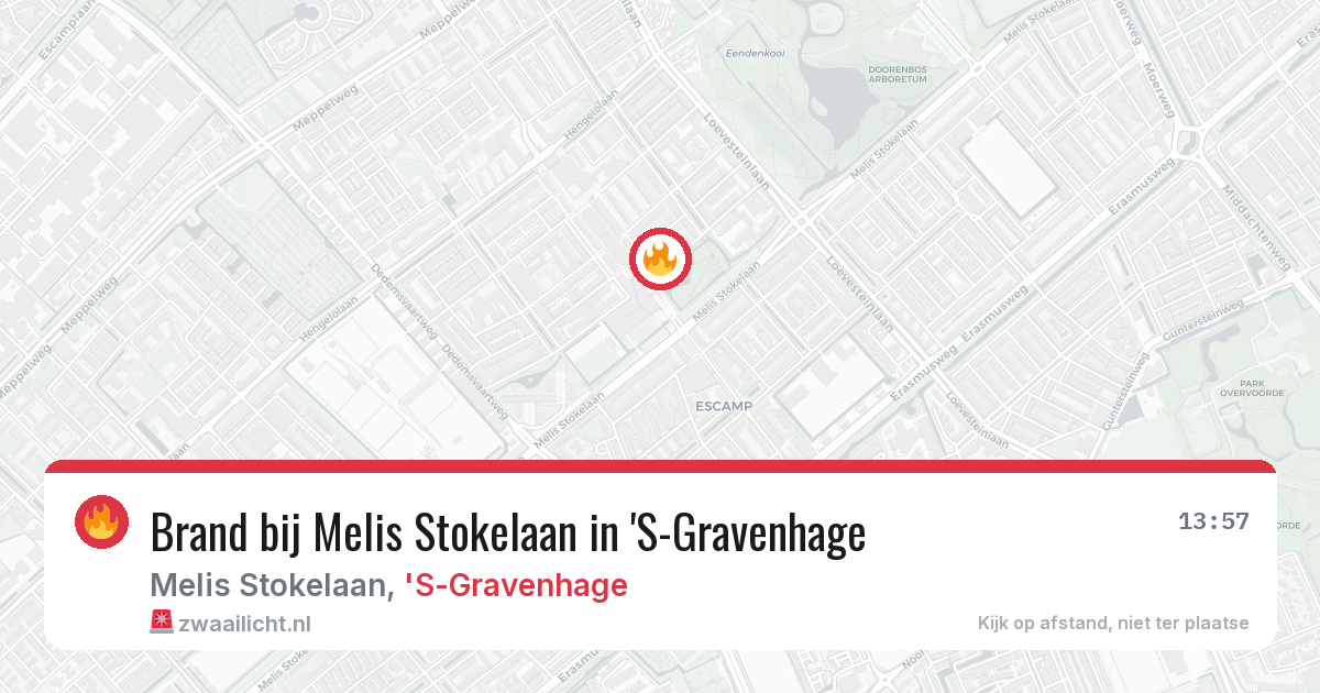 Brand bij Melis Stokelaan in 'S-Gravenhage — 13 aug 2026