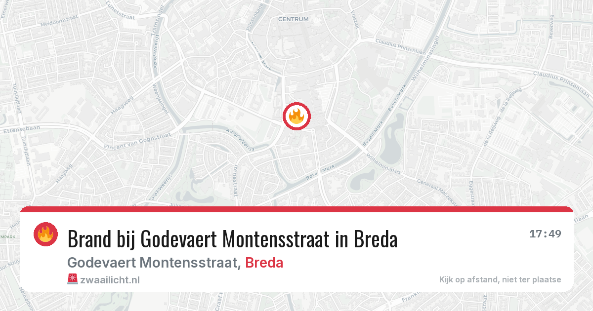 Brand bij Godevaert Montensstraat in Breda — 6 mrt 2026