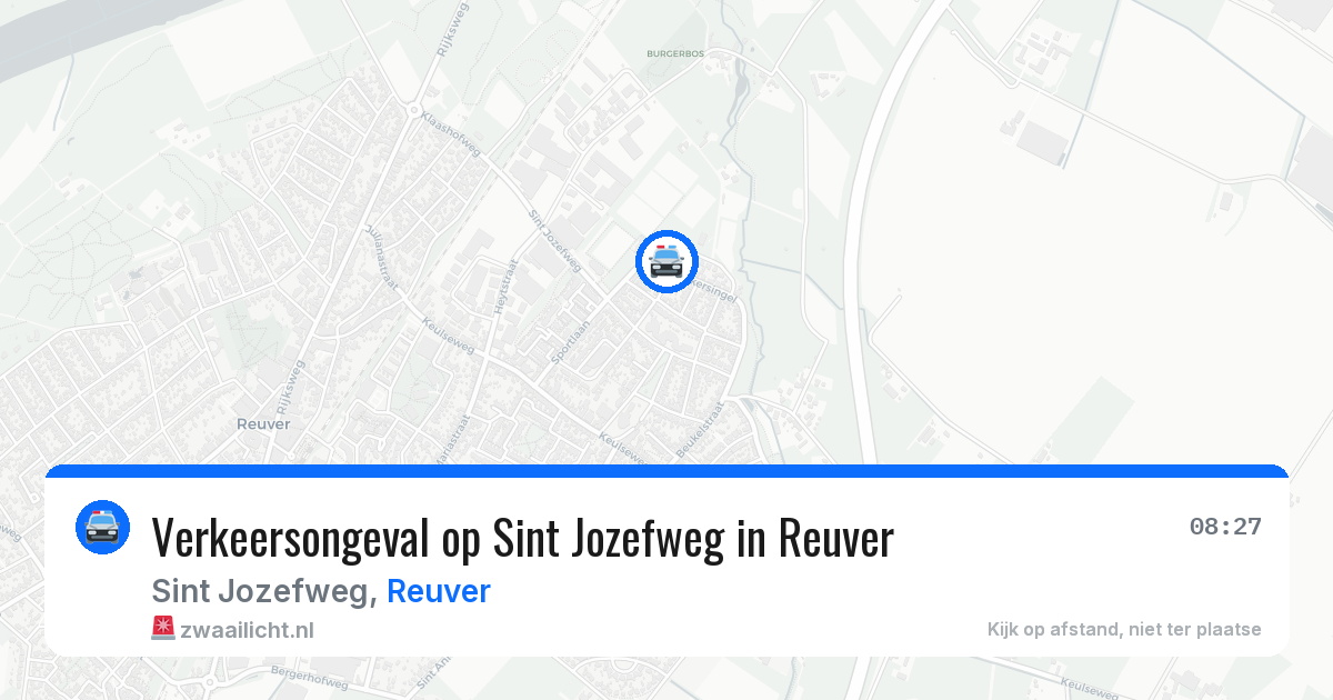 Verkeersongeval op Sint Jozefweg in Reuver — 14 apr 2026