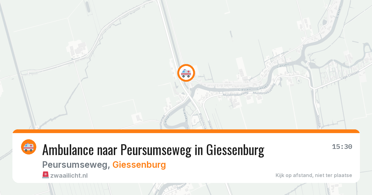 Ambulance naar Peursumseweg in Giessenburg — 11 jul 2026