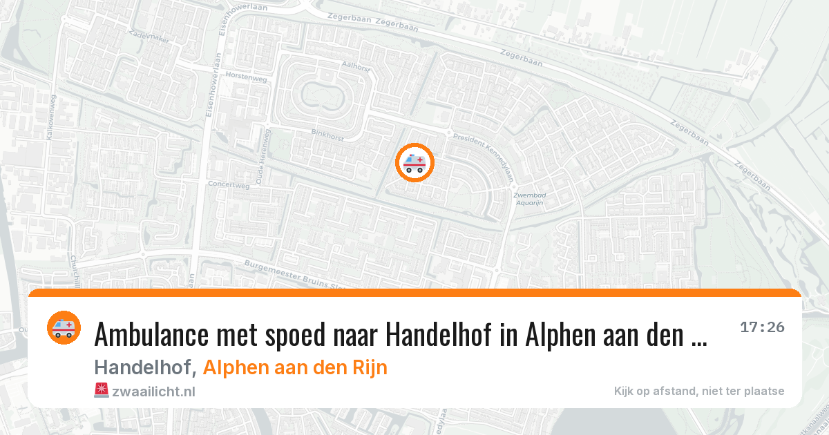 Ambulance met spoed naar Handelhof in Alphen aan den Rijn — 14 jul 2026