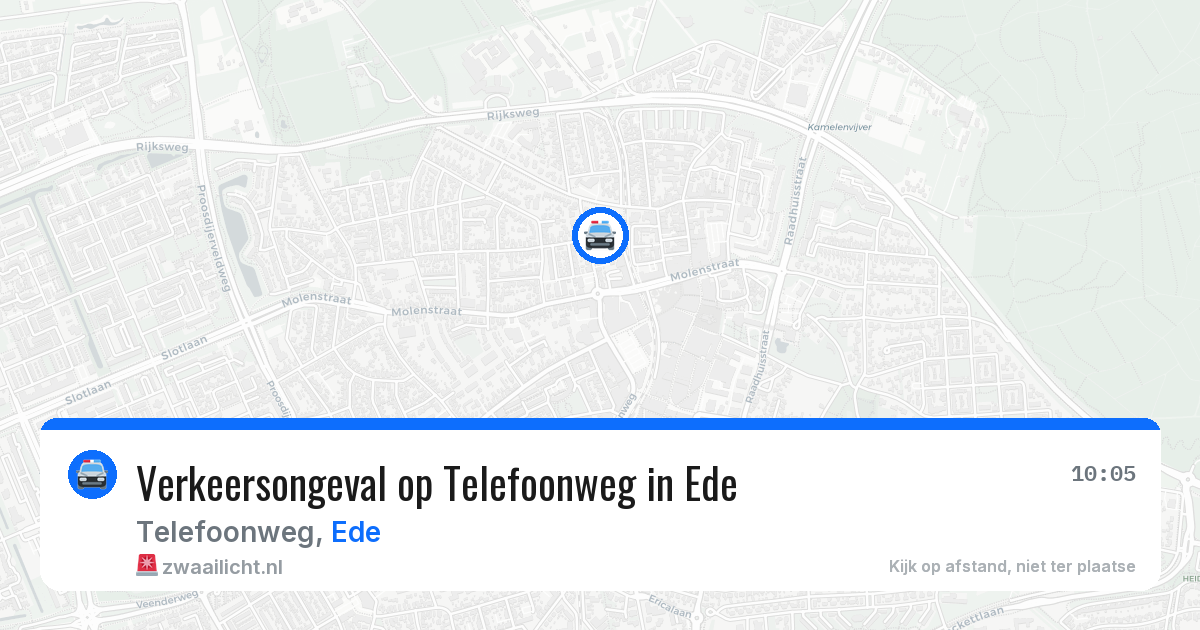 Verkeersongeval op Telefoonweg in Ede — 24 apr 2026