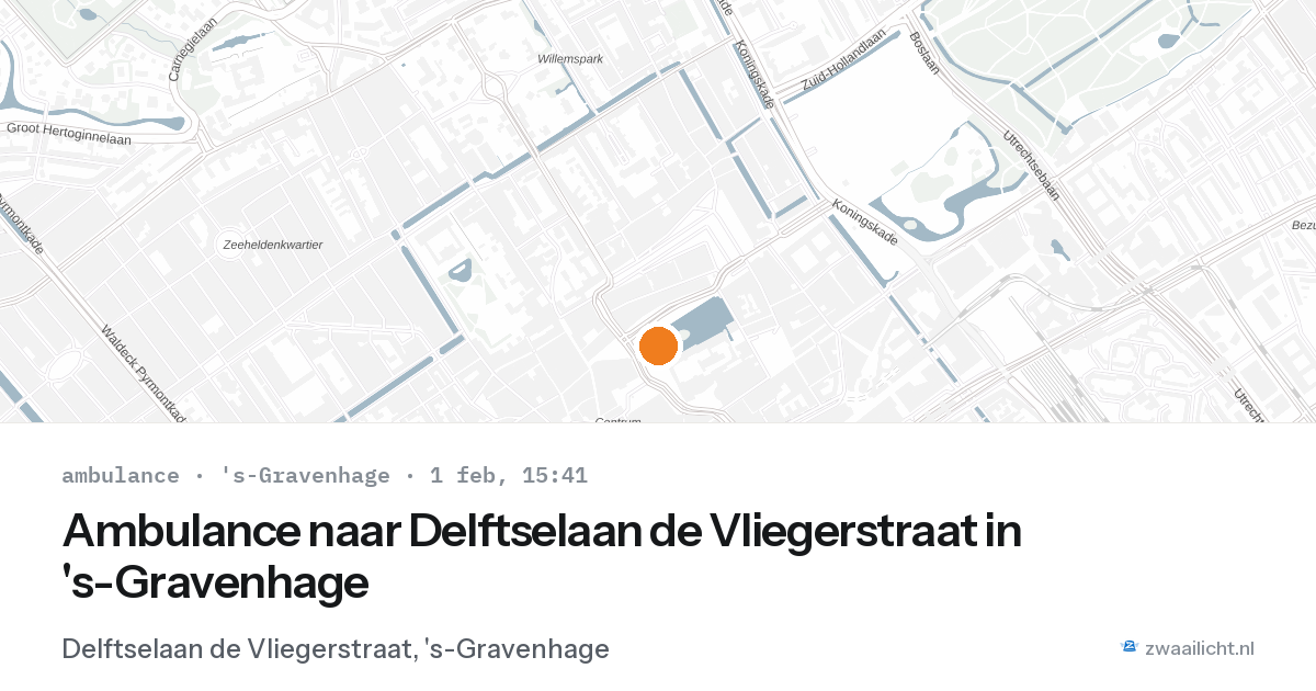 Ambulance naar Delftselaan de Vliegerstraat in 's-Gravenhage — 1 feb 2026