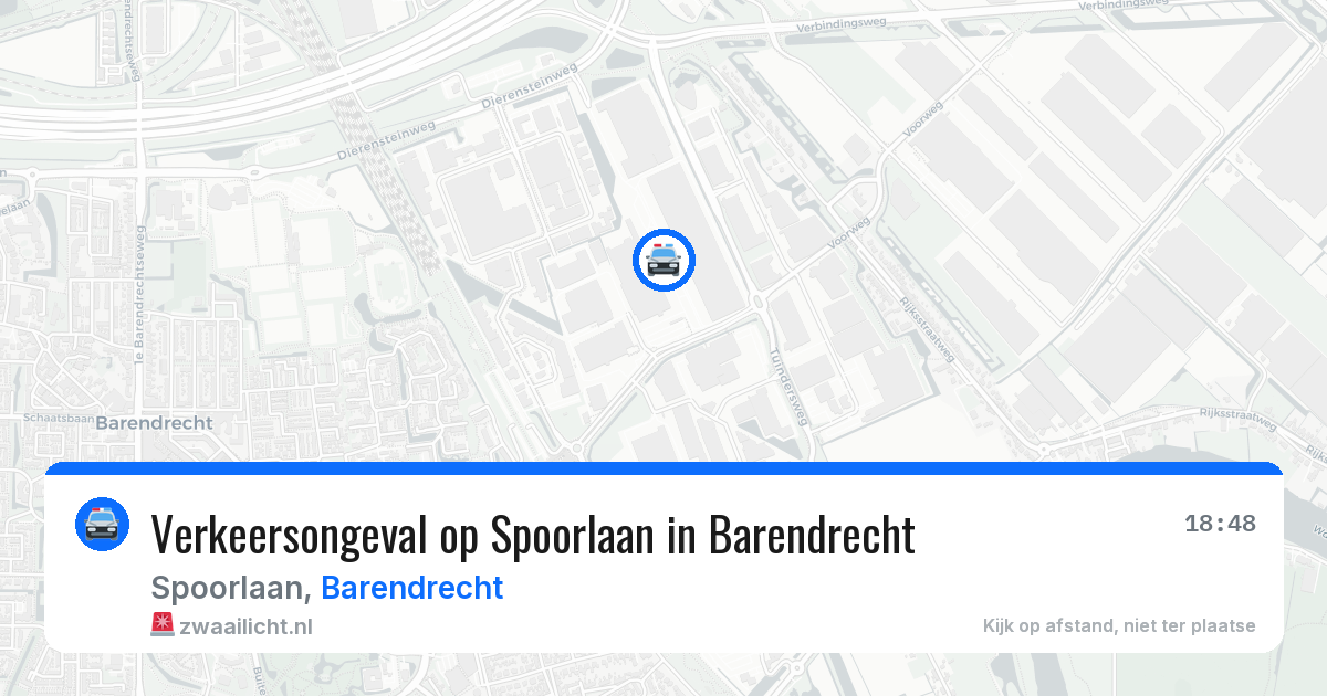 Verkeersongeval op Spoorlaan in Barendrecht — 24 jun 2026