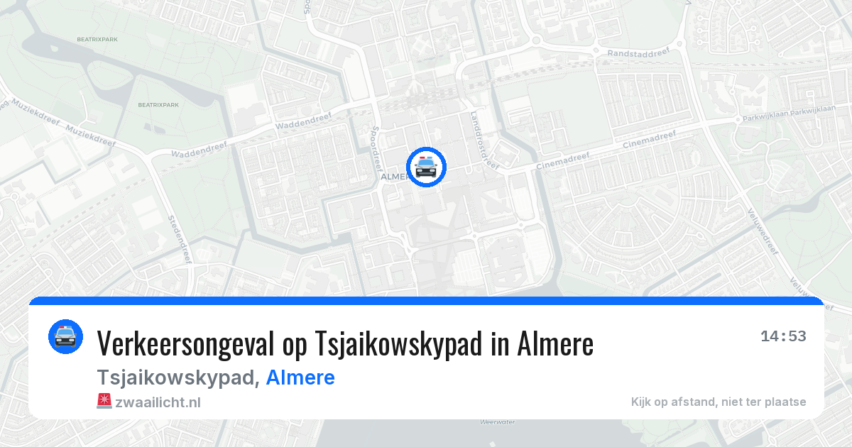 Verkeersongeval op Tsjaikowskypad in Almere — 11 jul 2026