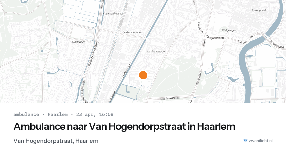 Ambulance naar Van Hogendorpstraat in Haarlem — 23 apr 2026