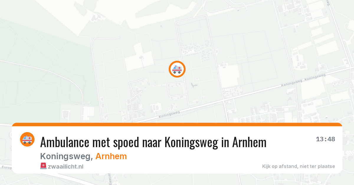 Ambulance met spoed naar Koningsweg in Arnhem — 25 jun 2026