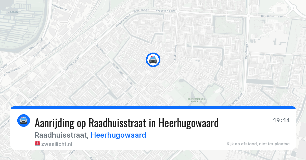 Aanrijding op Raadhuisstraat in Heerhugowaard — 29 jun 2026
