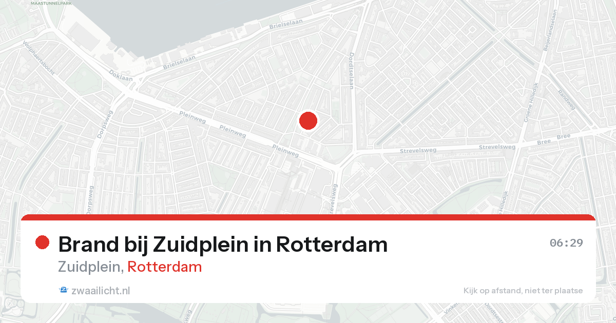 Brand bij Zuidplein in Rotterdam — 17 aug 2026