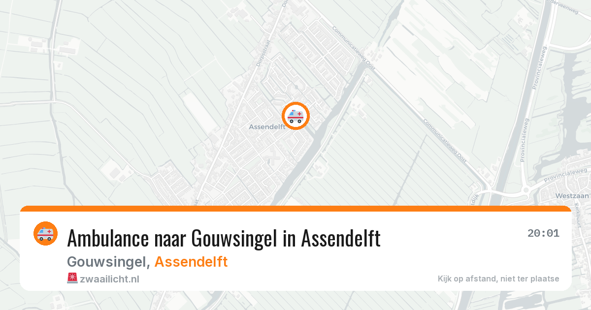 Ambulance naar Gouwsingel in Assendelft — 26 jul 2026