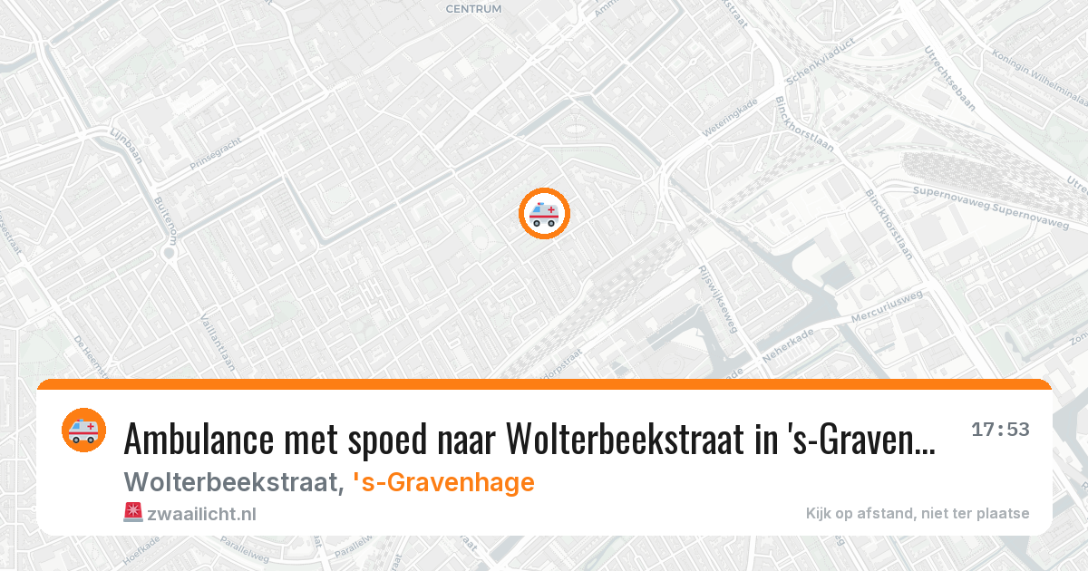 Ambulance met spoed naar Wolterbeekstraat in 's-Gravenhage — 25 jun 2026