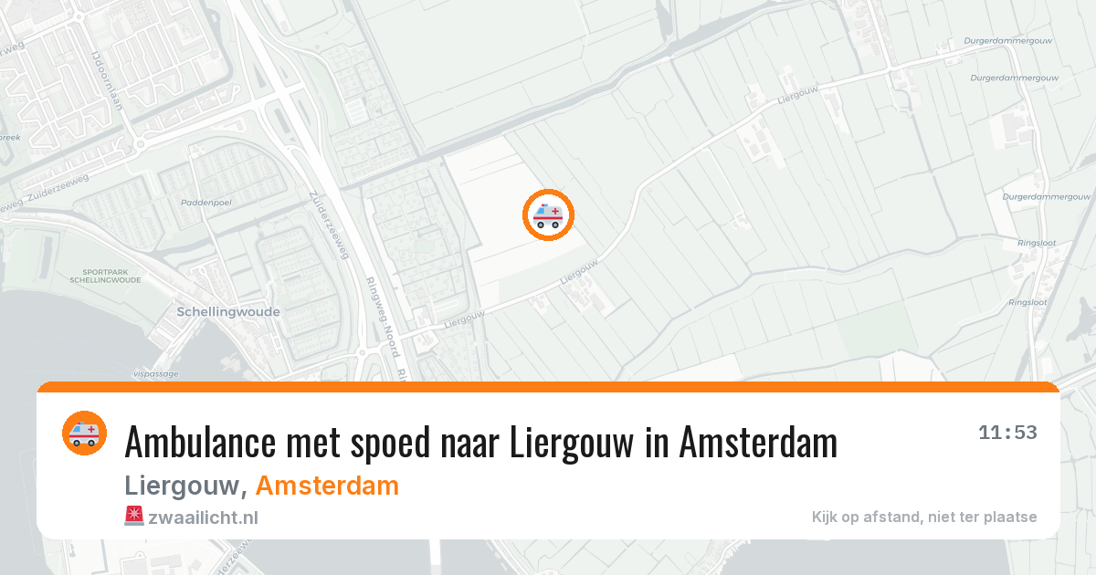 Ambulance met spoed naar Liergouw in Amsterdam — 6 apr 2026