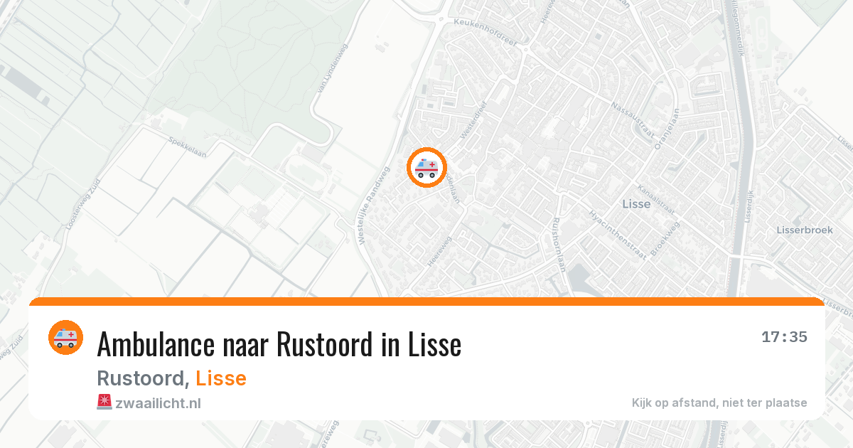 Ambulance naar Rustoord in Lisse — 8 jun 2026