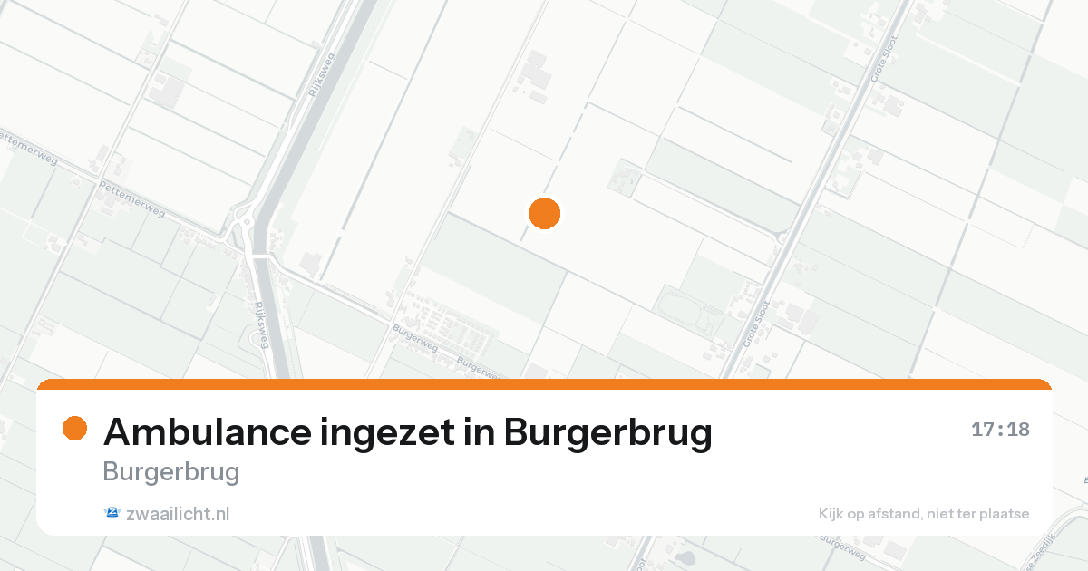 Ambulance ingezet in Burgerbrug — 21 aug 2026