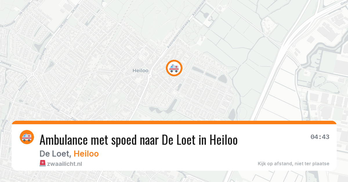 Ambulance met spoed naar De Loet in Heiloo — 8 jun 2026