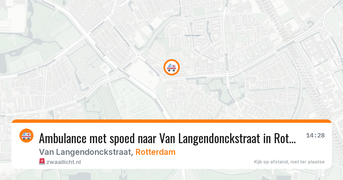 Ambulance met spoed naar Van Langendonckstraat in Rotterdam — 16 mrt 2026
