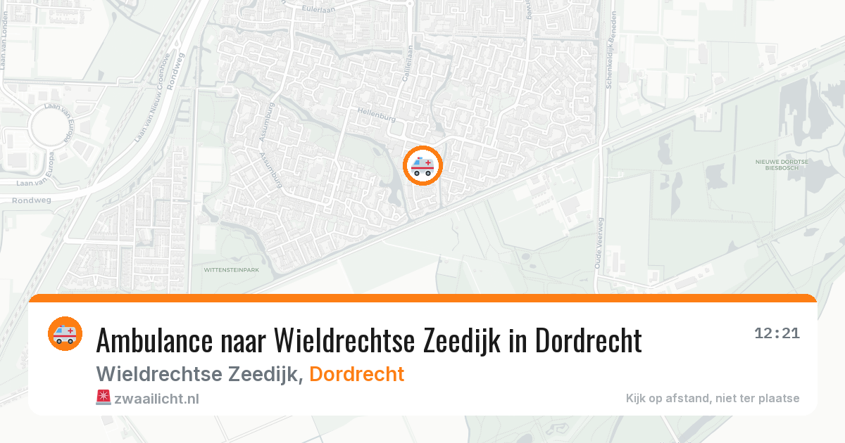 Ambulance naar Wieldrechtse Zeedijk in Dordrecht — 15 jun 2026