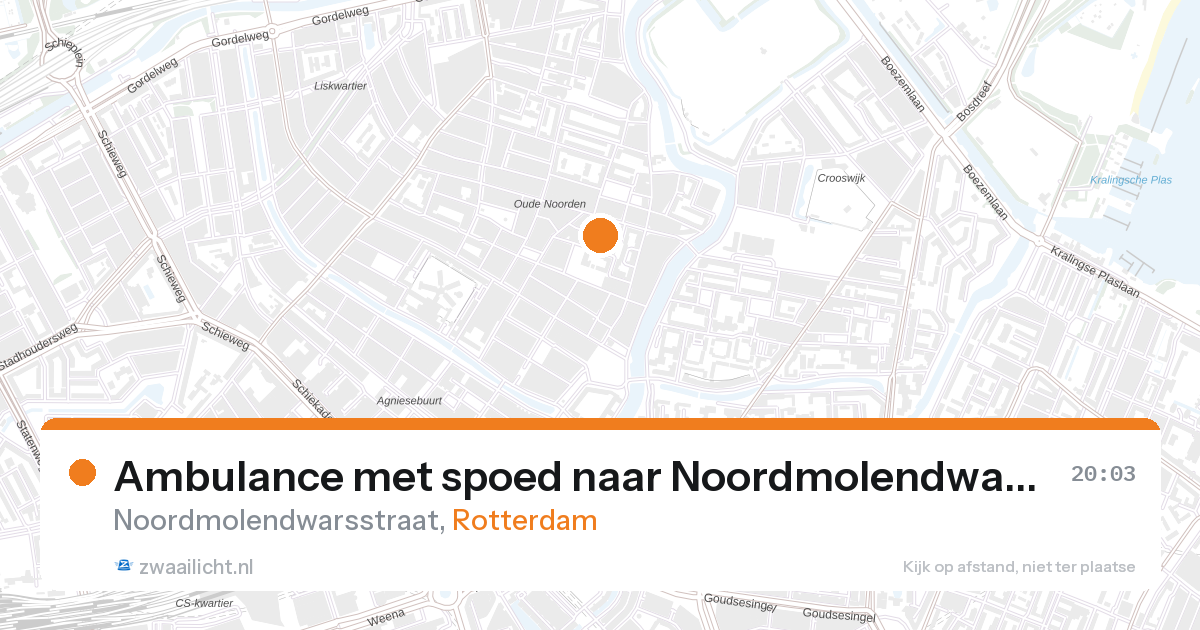 Ambulance met spoed naar Noordmolendwarsstraat in Rotterdam — 28 aug 2026