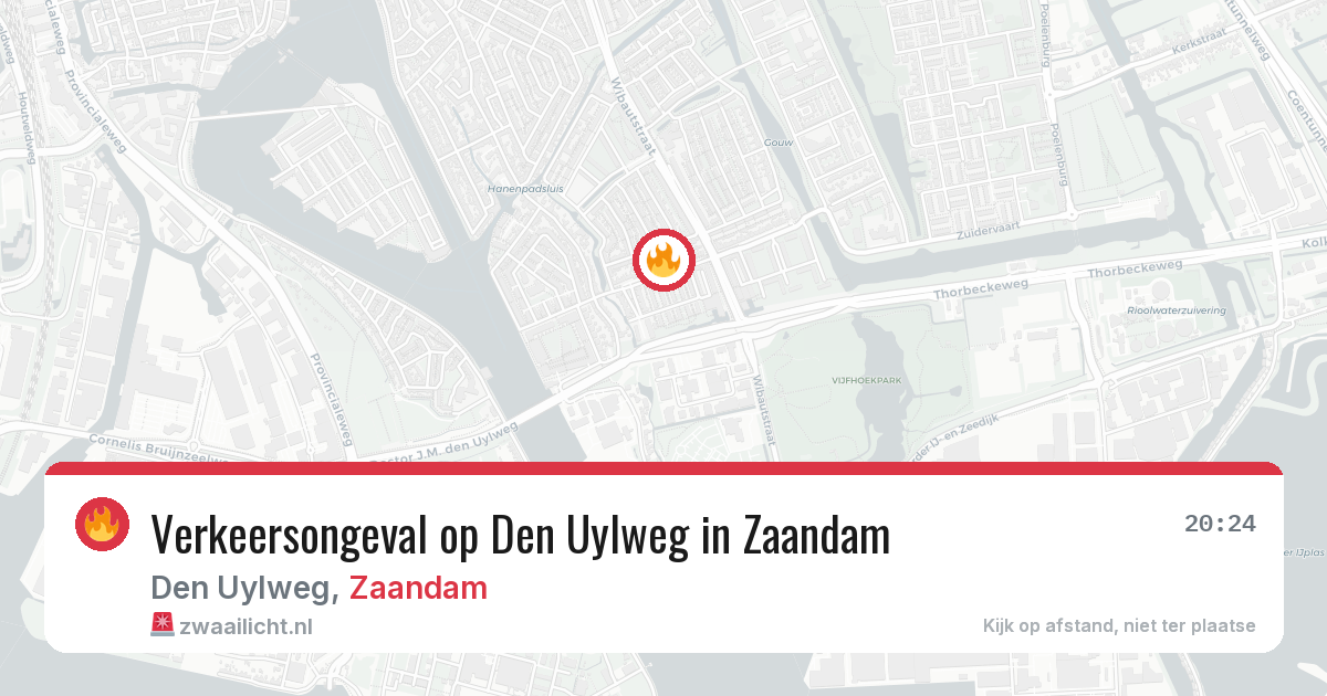 Verkeersongeval op Den Uylweg in Zaandam — 22 feb 2026