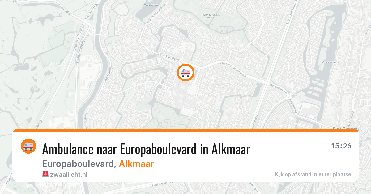 Ambulance naar Europaboulevard in Alkmaar — 1 jul 2026