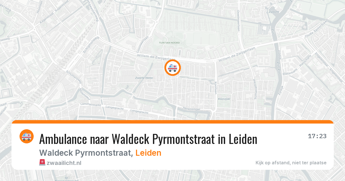 Ambulance naar Waldeck Pyrmontstraat in Leiden — 11 aug 2026