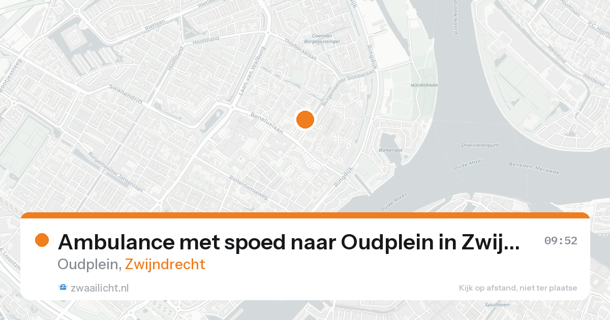 Ambulance met spoed naar Oudplein in Zwijndrecht — 18 aug 2026