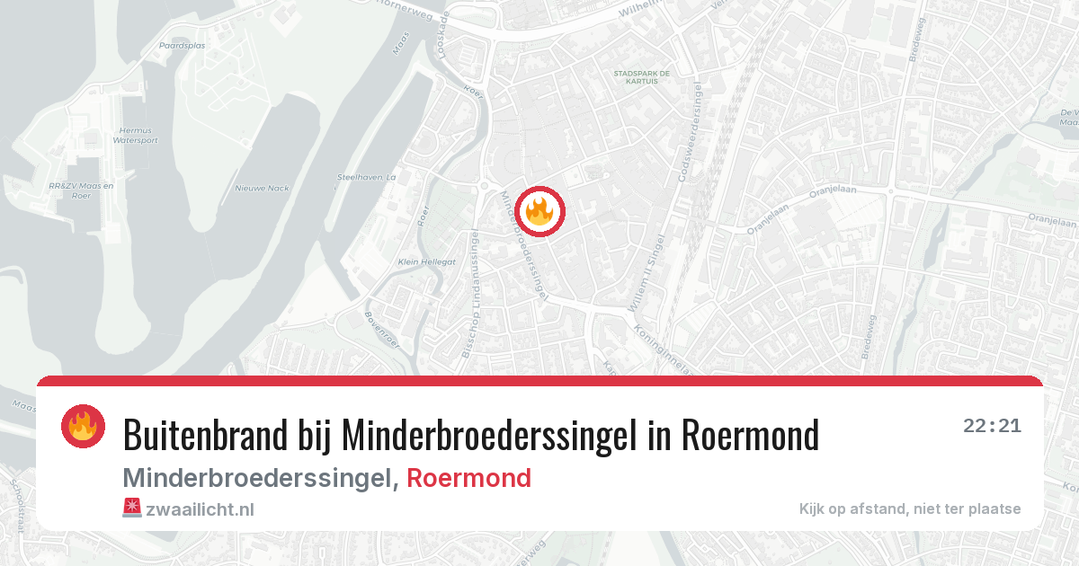 Buitenbrand bij Minderbroederssingel in Roermond — 1 aug 2026
