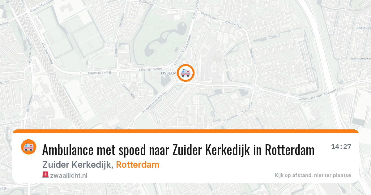 Ambulance met spoed naar Zuider Kerkedijk in Rotterdam — 7 jul 2026