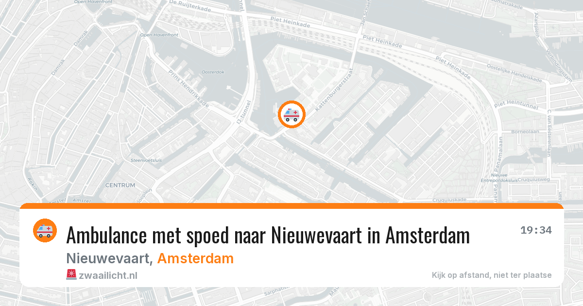 Ambulance met spoed naar Nieuwevaart in Amsterdam — 11 aug 2026