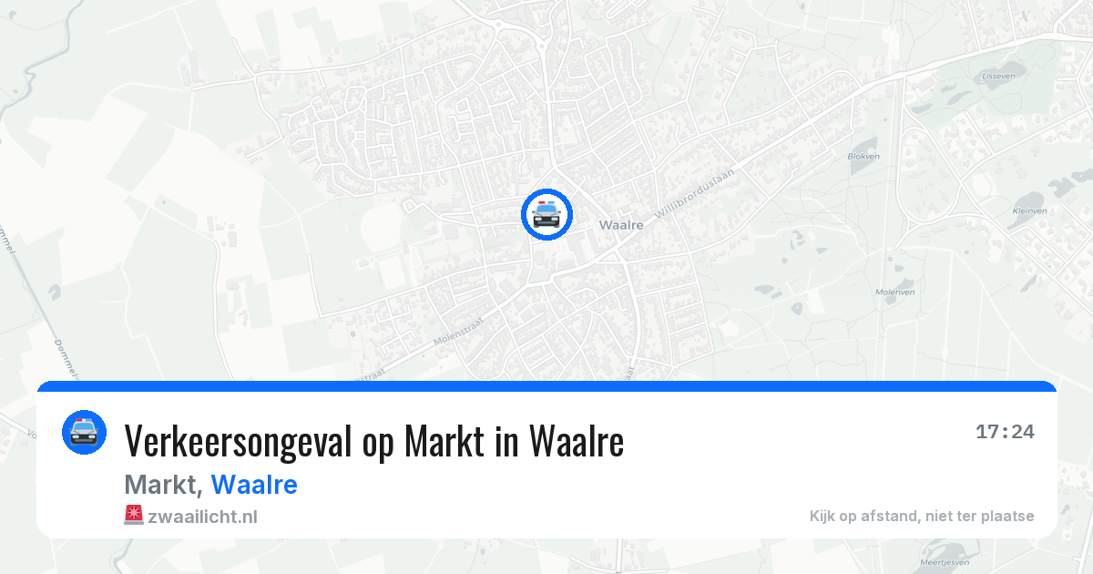 Verkeersongeval op Markt in Waalre — 11 jul 2026