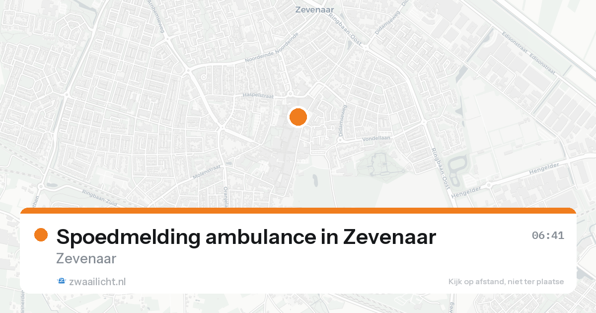 Spoedmelding ambulance in Zevenaar — 9 mei 2026