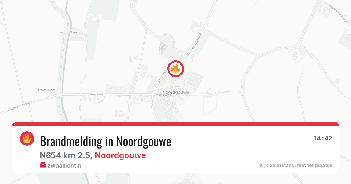 Brandmelding in Noordgouwe — 12 apr 2026