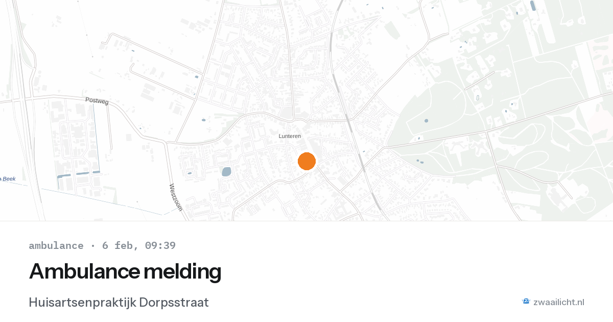 Ambulance melding — 6 feb 2026