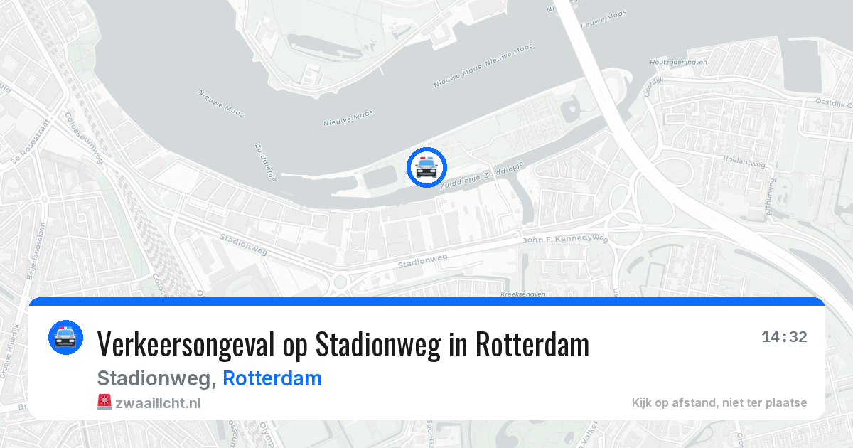 Verkeersongeval op Stadionweg in Rotterdam — 9 mei 2026