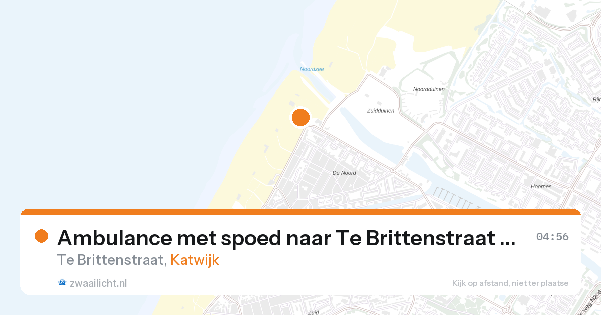 Ambulance met spoed naar Te Brittenstraat in Katwijk — 11 mrt 2026