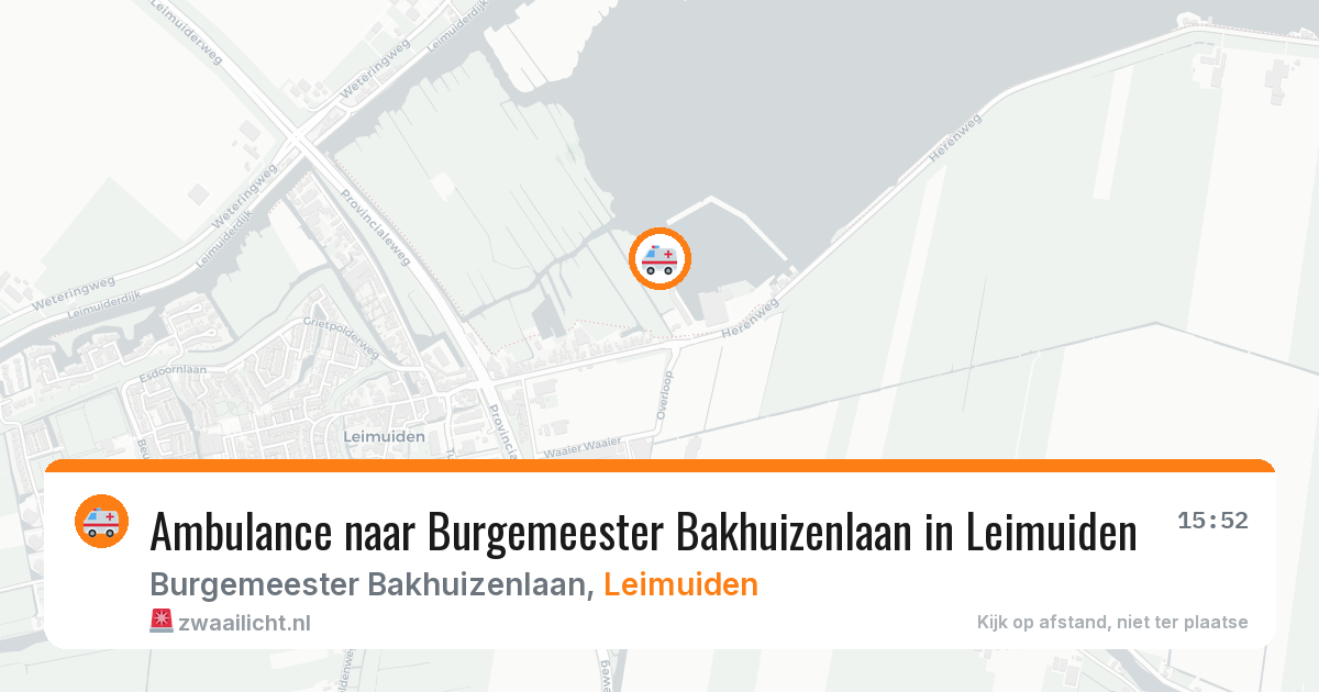 Ambulance naar Burgemeester Bakhuizenlaan in Leimuiden — 10 mei 2026