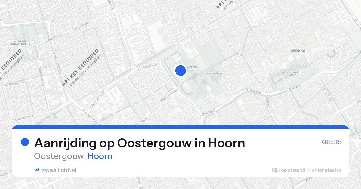 Aanrijding op Oostergouw in Hoorn — 26 aug 2026