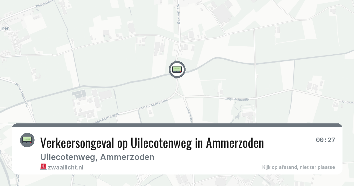 Verkeersongeval op Uilecotenweg in Ammerzoden — 4 jul 2026